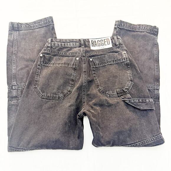 Ragged Priest Black Denim Jeans Carpenter Style Cargo Pants Size 26 - Picture 5 of 10